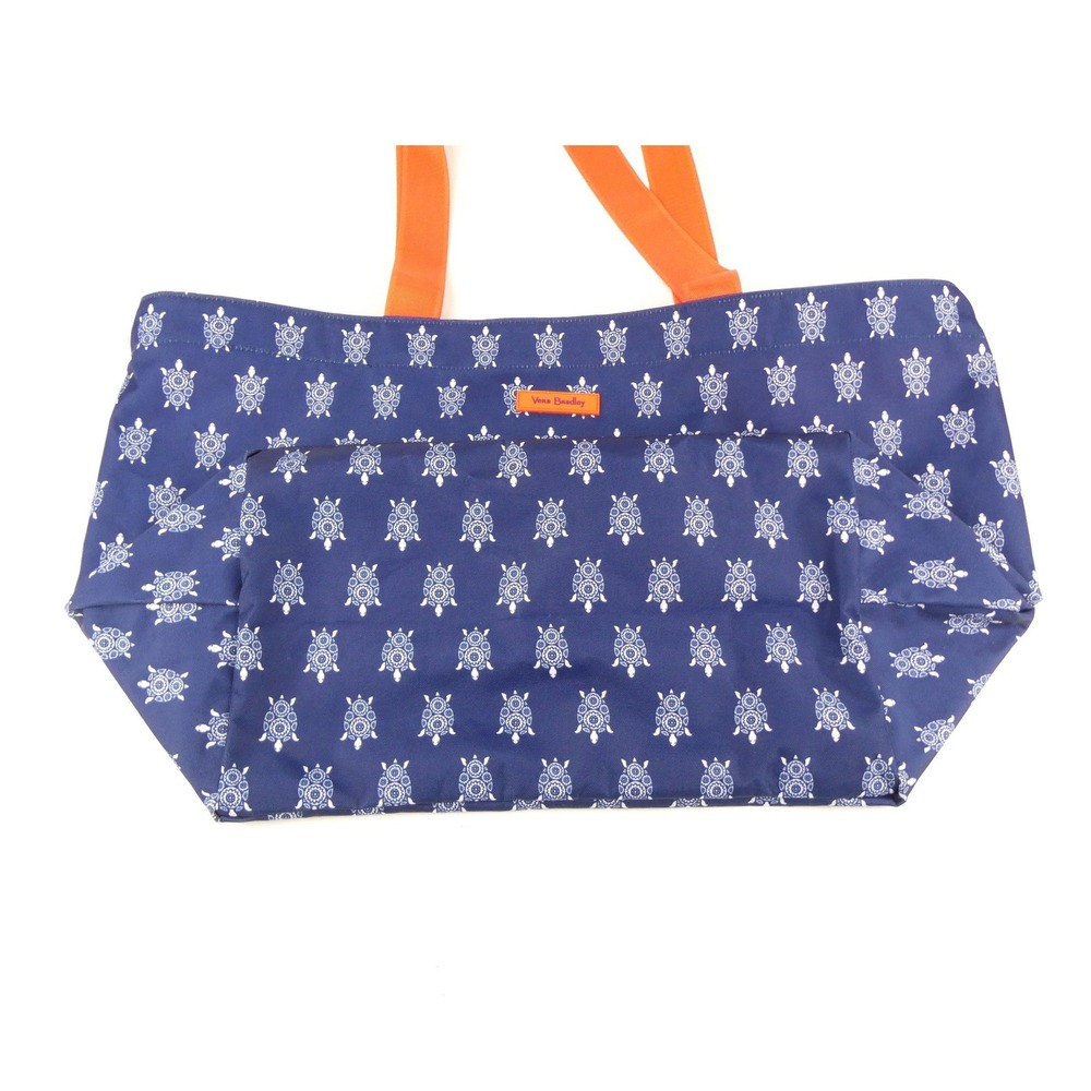 Vera Bradley Just Turtles Blue Large Tote - Picture 2 of 14